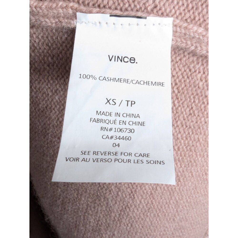 EUC Vince 100% Cashmere Open Front Cardigan Sz XS Pink Relaxed Soft Oversized - Picture 7 of 8